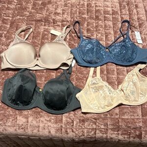 NWT Set of 4 Understance Bras Size 36D